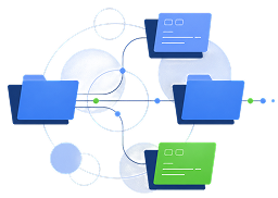 Connected folders illustrating Hakini practice workflow
